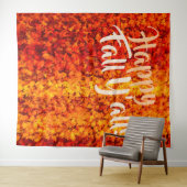 Happy Fall Y'all Herbst Herbstlaub Party Hintergru Wandteppich (Beispiel (Horizontal))