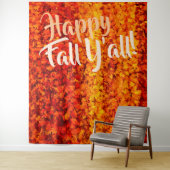 Happy Fall Y'all Herbst Herbstlaub Party Hintergru Wandteppich (Beispiel)