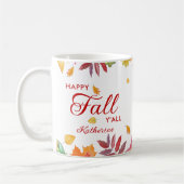 Happy Fall Y'all Herbst Leaves Kaffeetasse (Links)