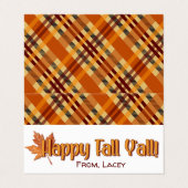 Happy Fall Y'all Herbst Leckerei Beutel Topper Visitenkarten (Außenseite Aufgefaltet)