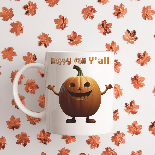 Happy Fall y'all Herbst niedliche Tasse Kürbis