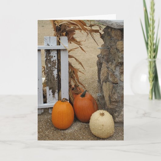 Happy Fall Y'all, Herbst Segnungen fallen Pumpkins Karte (Vorderseite)