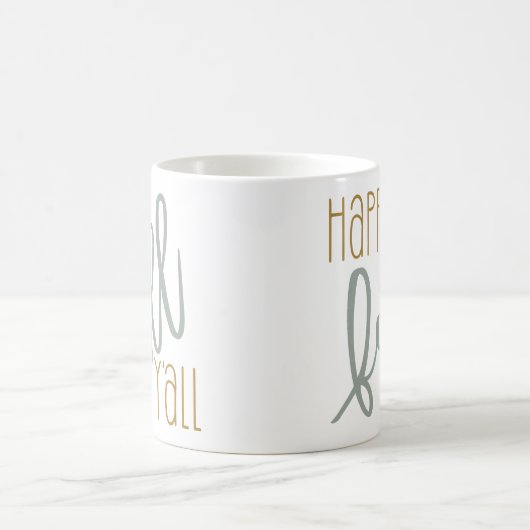 Happy Fall Yall Herbst Trendy Modern Zitat Kaffeetasse (Mittel)