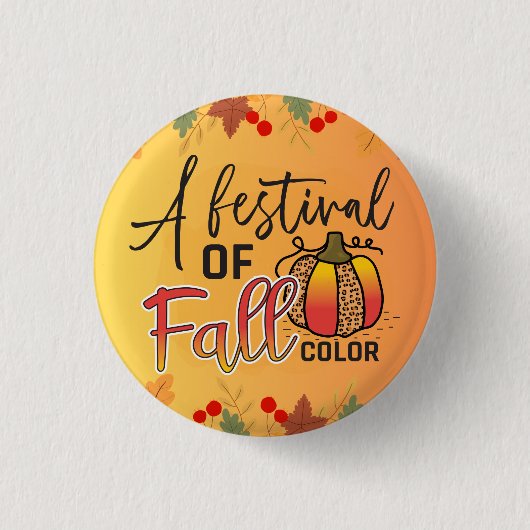 Happy fall ya'll Herbsternte Erntedank Liebe Button (Vorderseite)