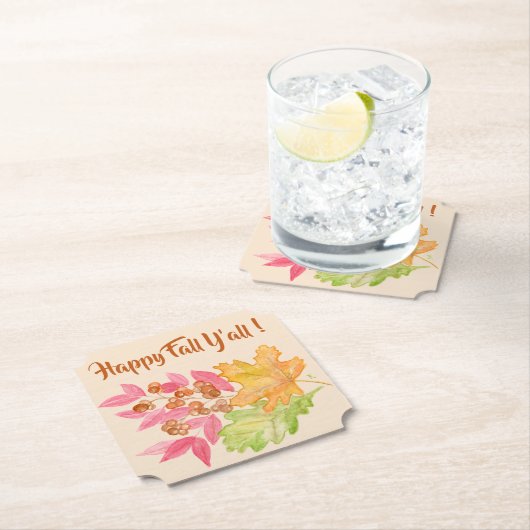 Happy Fall Y'all ! Herbstleaves Untersetzer (Vor Ort)