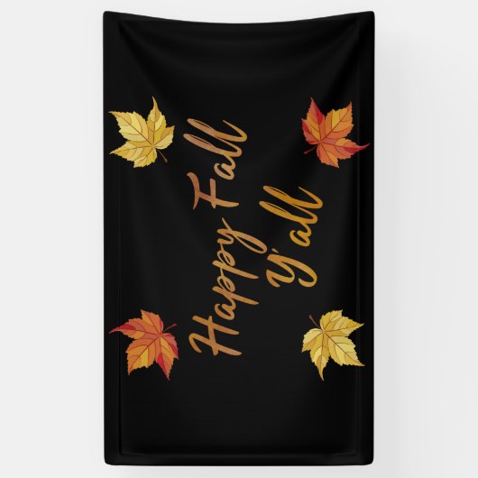 Happy Fall Y'all Herbstmapelleaf Banner (Vertikal)