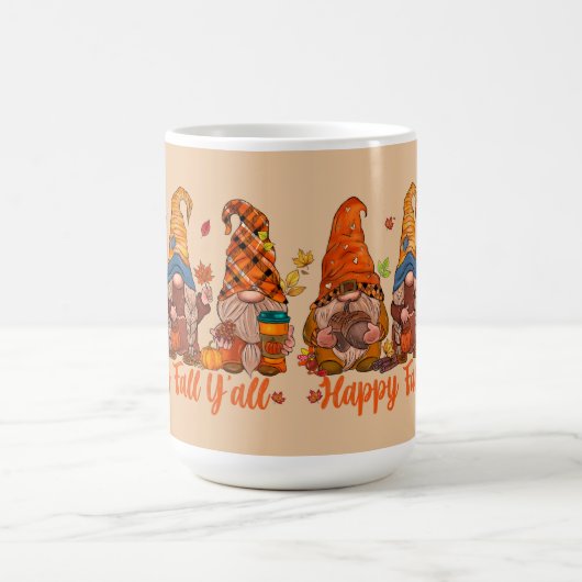 Happy Fall Y'All Holiday Gnomes Kaffeetasse (Mittel)