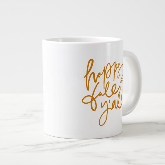 Happy Fall Y'all Jumbo-Tasse (Vorderseite Rechts)