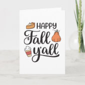 Happy Fall Y'all Karte (Vorderseite)