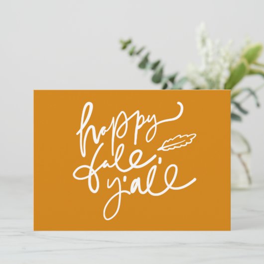 Happy Fall Y'all Karte (Stehend Vorderseite)