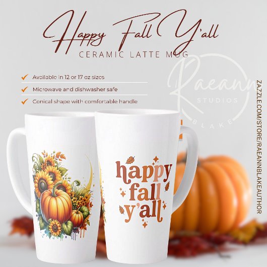 Happy Fall Y'all Keramik Latte Tasse