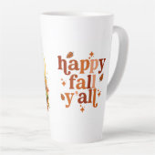 Happy Fall Y'all Keramik Latte Tasse (Rechte Ecke)