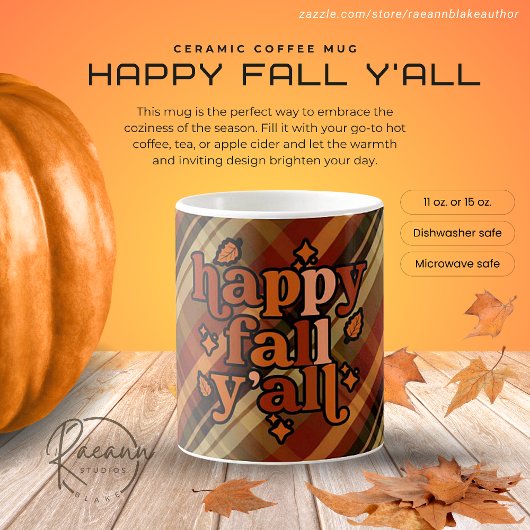 Happy Fall Y'all Keramik Tasse