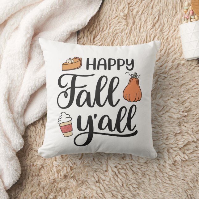 Happy Fall Y'all Kissen (Decke)
