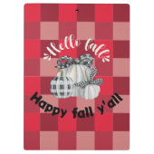 Happy Fall Y'all Klemmbrett (Rückseite)