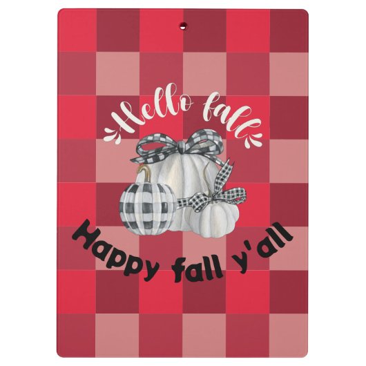 Happy Fall Y'all Klemmbrett (Rückseite)