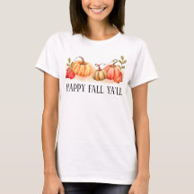 Happy Fall Ya'll Kürbis und Herbst Blätter