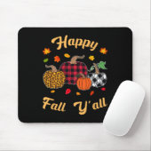 Happy Fall y'all Leafs Herbstkürbis Frauen Mousepad (Mit Mouse)