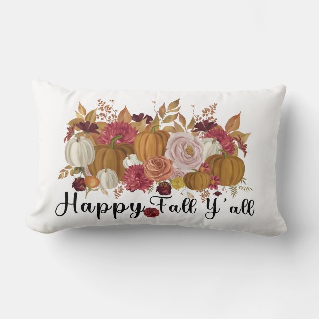 Happy Fall Y'all Lendenkissen (Vorderseite)