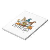 Happy Fall Y'all Leopard Gnome Notizblock (Rotiert)