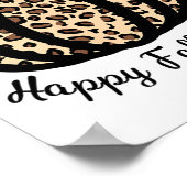 Happy Fall Y'all Leopard Print Pumpkin Rustikales Poster (Ecke)
