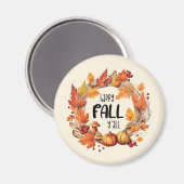 Happy Fall Y'all Magnet (Vorderseite/Rückseite)