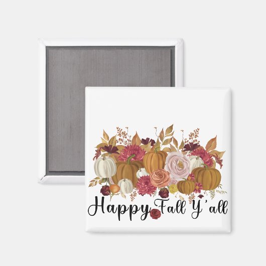 Happy Fall Y'all Magnet (Vorderseite/Rückseite)