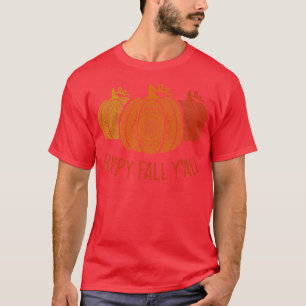 Happy Fall Y'all Mandala Pumpkins Herbstsaison T-Shirt