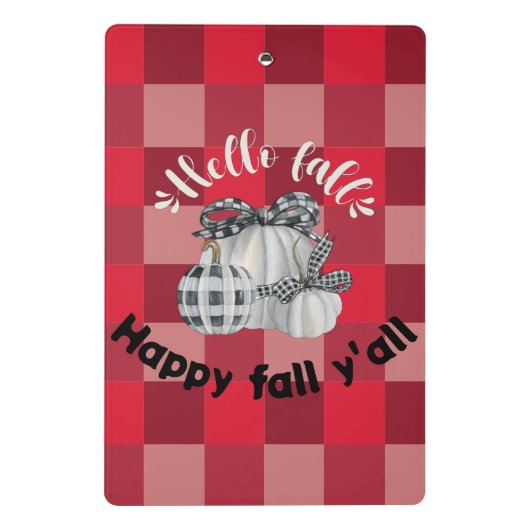 Happy Fall Y'all Mini Klemmbrett (Rückseite)