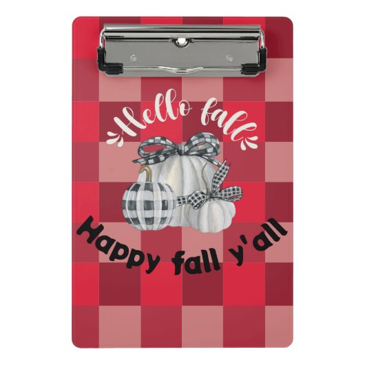 Happy Fall Y'all Mini Klemmbrett (Vorderseite)