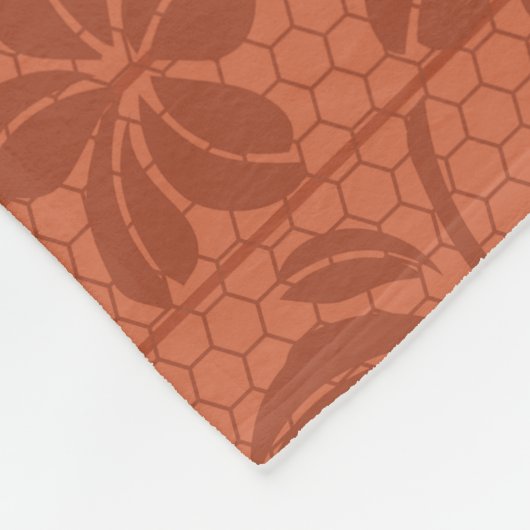 Happy Fall Y'all mit Kaffee und Herbst Blätter Fleecedecke (Ecke)