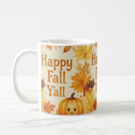 Happy Fall Y'all Mug Kaffeetasse (Links)