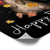 Happy Fall Y'all Niedlich Herbst Katze Kitten Fall Poster (Ecke)