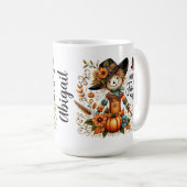 Happy Fall Yall Niedlich Scarecrow und Herbstblätt Kaffeetasse (VorderseiteRechts)