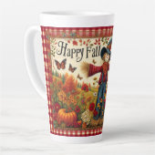Happy Fall Yall Niedliche Folklore Kunstschätze Milchtasse (Linke Ecke)