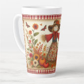 Happy Fall Yall Niedliche Folklore Kunstschätze Milchtasse (Linke Ecke)