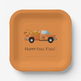 Happy Fall Y'all Paper Plate Pappteller