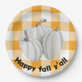 Happy fall y'all Paper Tellers Pappteller (Vorderseite)