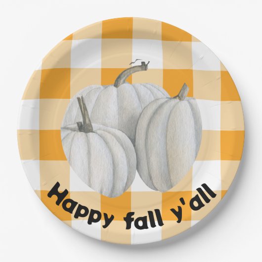 Happy fall y'all Paper Tellers Pappteller (Vorderseite)