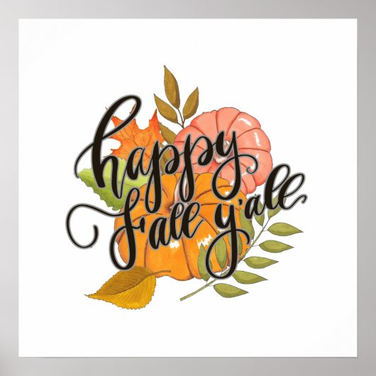 Happy Fall Y'all Poster (Vorne)