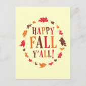 Happy Fall Y'all Postkarte (Vorderseite)