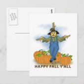 Happy Fall Y'All Postkarte (Vorne/Hinten)