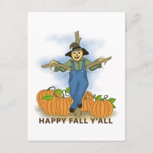 Happy Fall Y'All Postkarte (Vorderseite)