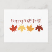 Happy Fall Yall Postkarte (Vorderseite)
