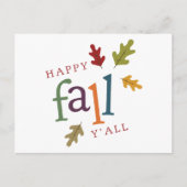 Happy Fall Yall Postkarte (Vorderseite)