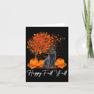 Happy Fall Y'all Pumpkin Cat Erntedank Rescue P Karte