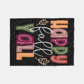Happy Fall Yall Pumpkin Erntedank Halloween Cut Fleecedecke (Vorderseite (Horizontal))