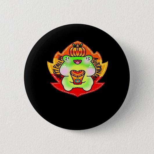 Happy Fall Y'all Pumpkin Fall Saison Oversifiziert Button (Vorderseite)