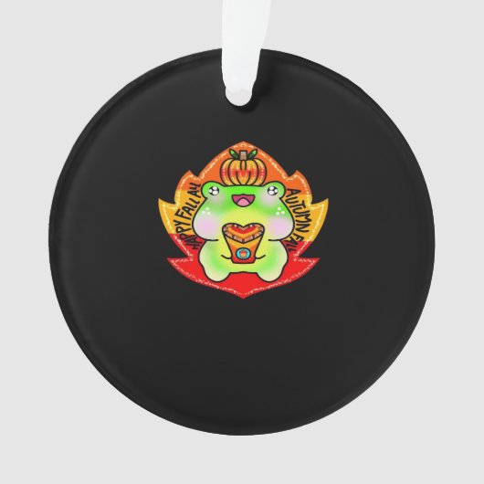 Happy Fall Y'all Pumpkin Fall Saison Oversifiziert Ornament (Vorderseite)