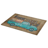 Happy Fall Y'all Pumpkin Farm Truck Cutting Board Schneidebrett (Ecke)